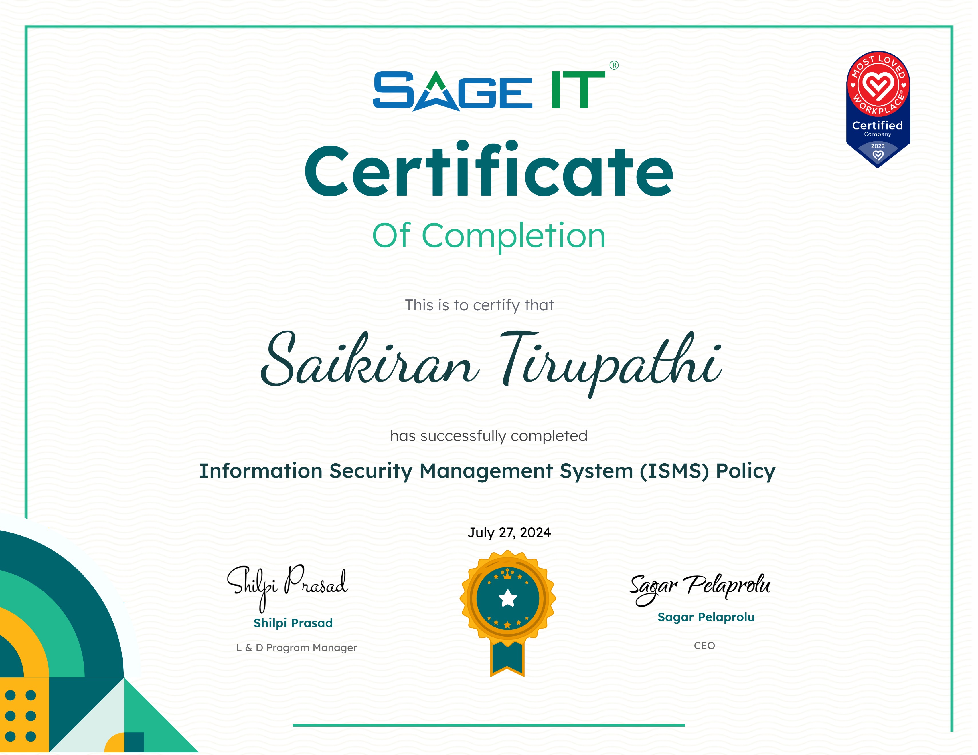 Information Security Management System (ISMS) Policy