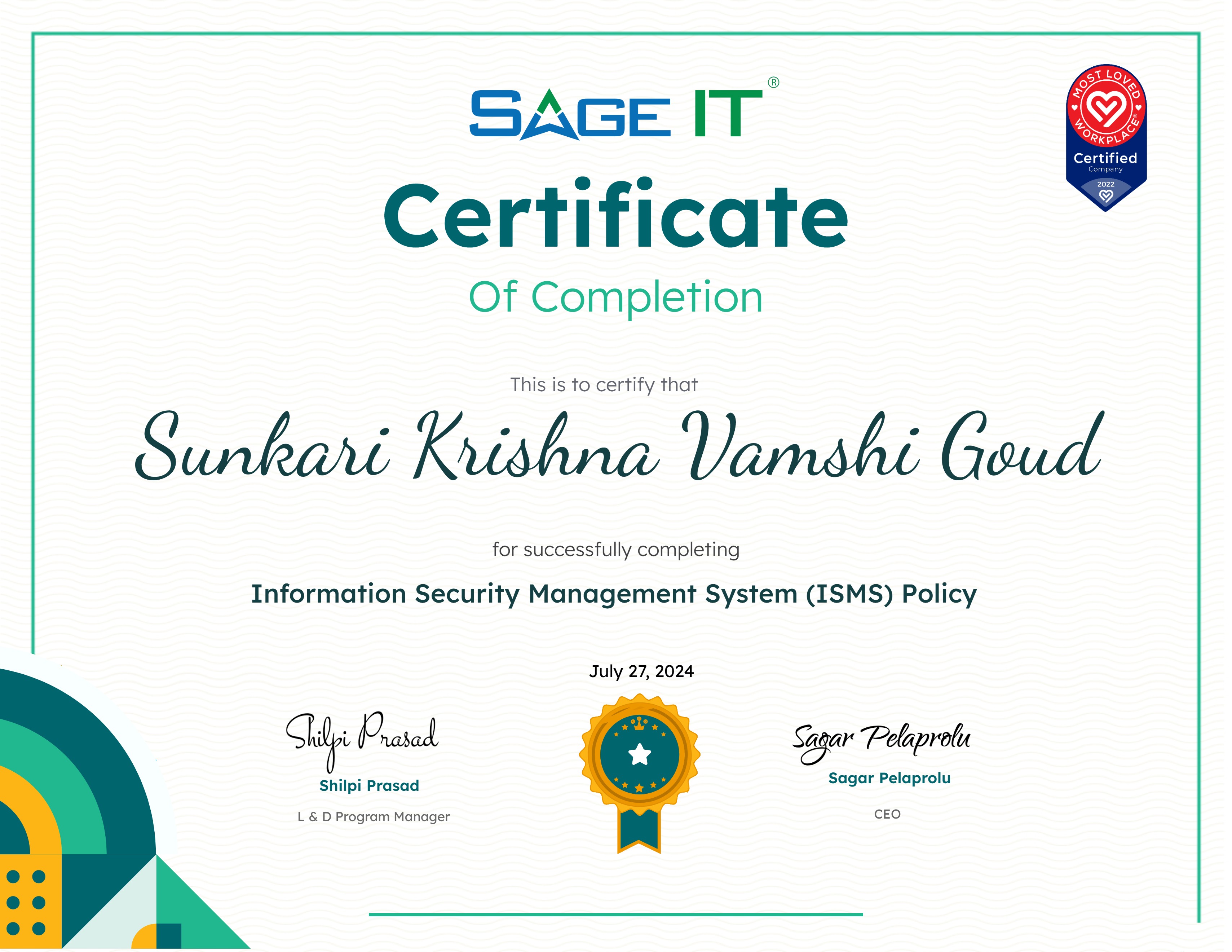 Information Security Management System (ISMS) Policy